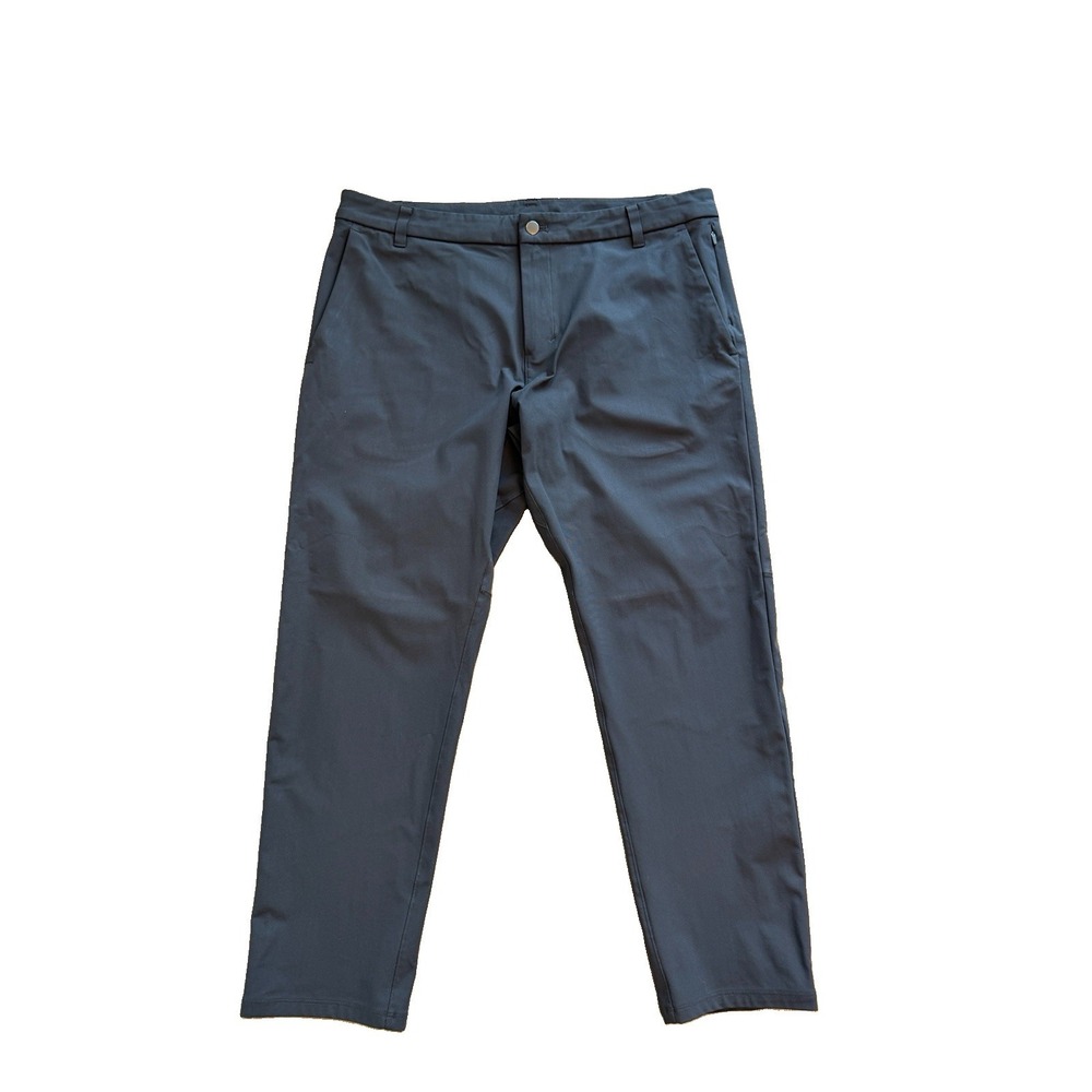 Lululemon Commission Classic Pants Mens 38 Obsidian Gray Warpstreme Trousers